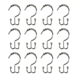 Set Ganchos Dobles Para Cortina de Baño Casaideas