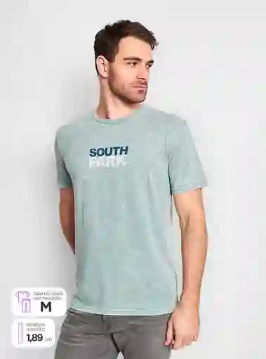 Index Polera Manga Corta Lic Southpark 2 Verde Talla M SS24