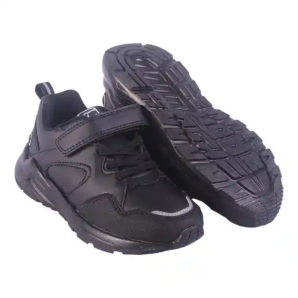 Zapatillas Escolar Niña Negro Talla 30 Pillin