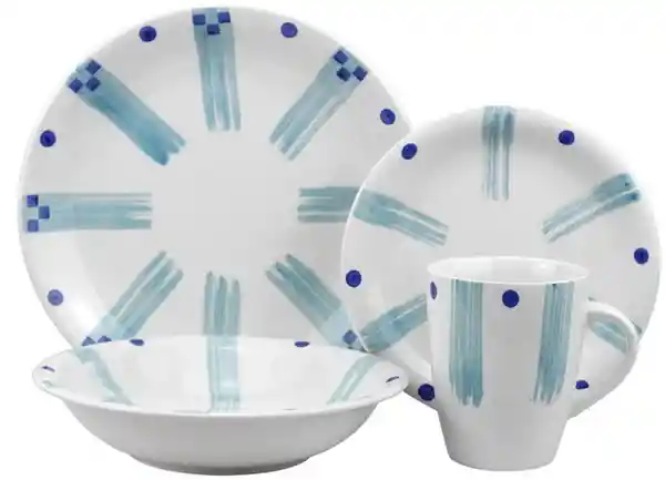 Juego de Loza Cerámica Blanco