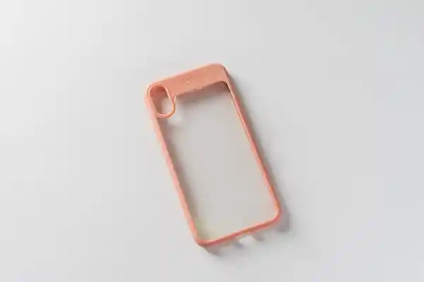 Case Auto Focus Transparente Borde Rosado Para iPhone X/XS