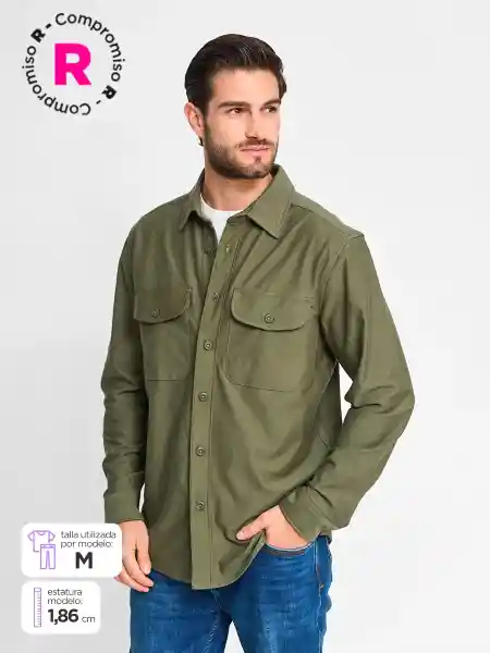 Kenneth Stevens Camisa Manga Larga Embiu Oliva L FW25