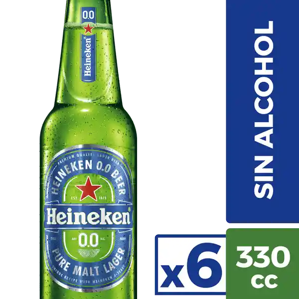 Heineken Cerveza Lager 6 x 330 cc