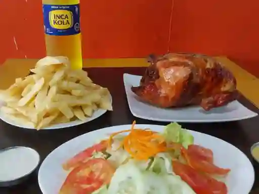 Pollo a la Brasa y Bebida de 1.5 l