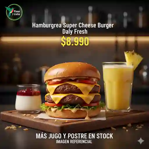 Hamburguesa super cheese burger