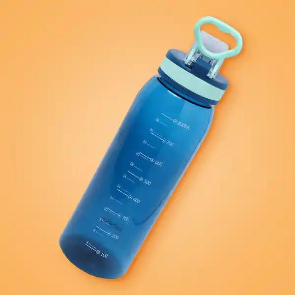 Botella de Plástico Para Deportes Con Asa Miniso