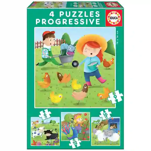 Puzzles Progresivos Animales de la Granja