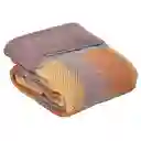 Cubrecama Corderito Con Estampado 2 Plazas Terracota