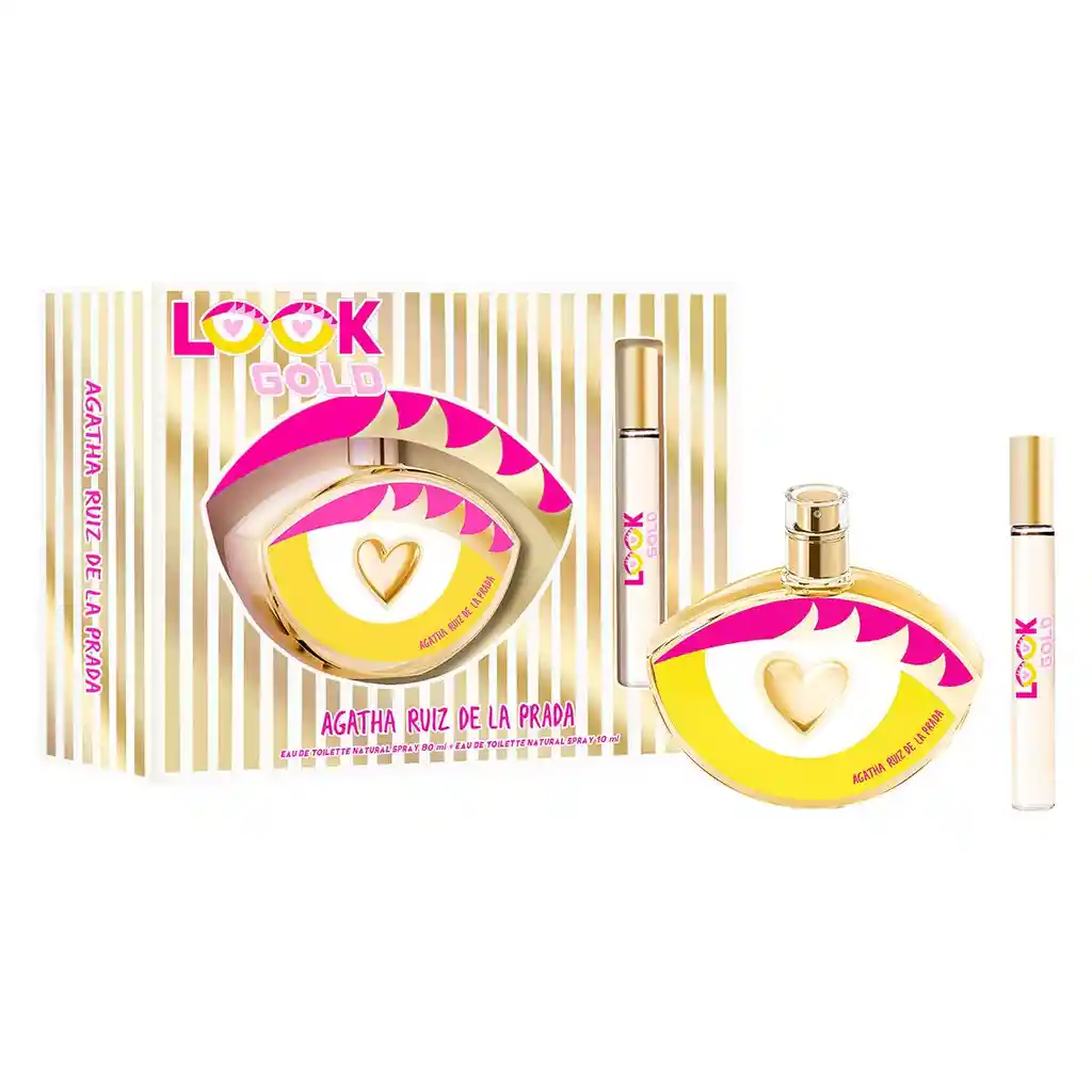 Set Agatha Ruiz De La Prada Look Gold 80 Ml + 10 Ml Edt