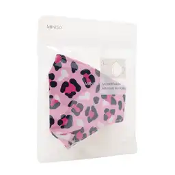 Miniso Cubreboca Con Estampado de Leopardo Azul