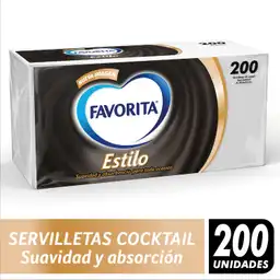 Favorita Servilletas Triple Hoja Estilo Cocktail