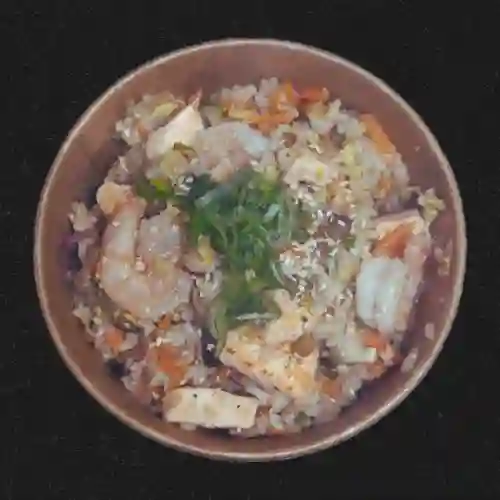 Wok Camarón Salmón