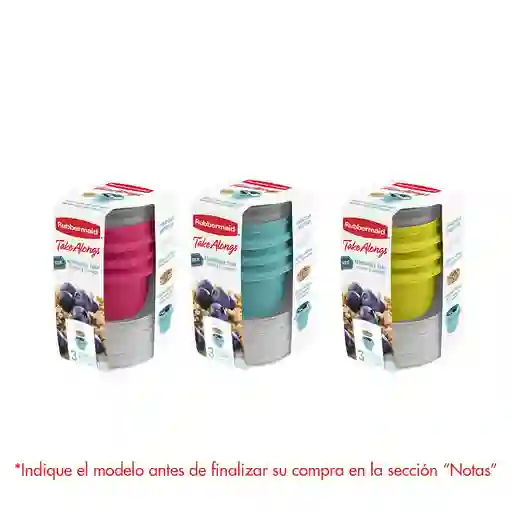 Hermeticos Rubbermaid Snack To Go Pack X 3 473 Ml