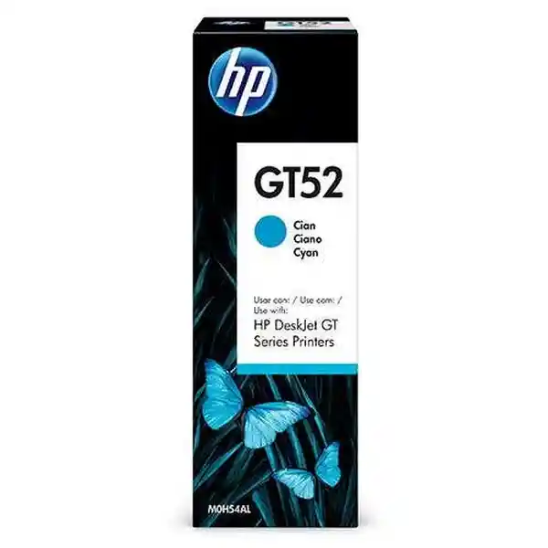 Hp Tinta Botella Cyan Gt52