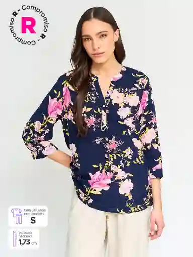 Aziz Blusa Mao-E Ess Marino L M34 S25