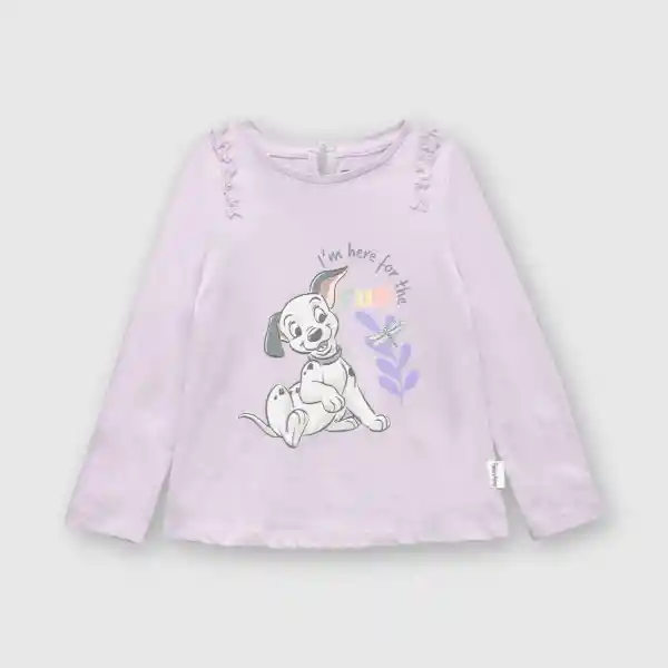 Polera 101 Dalmatas de Bebé Niña Lila Talla 18/24M Colloky