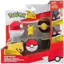 Pokémon Set Cinturón Entrenador + Figura Colección Pikachu