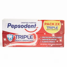 Pepsodent Pack Crema Dental Tripla Menta Americana