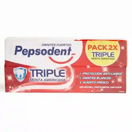 Pepsodent Pack Crema Dental Tripla Menta Americana