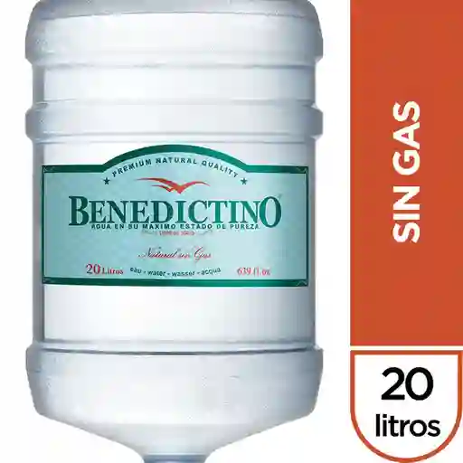 Benedictino Sin Gas Bidón 20 Lt