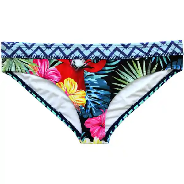 Bikini Calzón Con Pinza Estampado Verde Talla L Samia