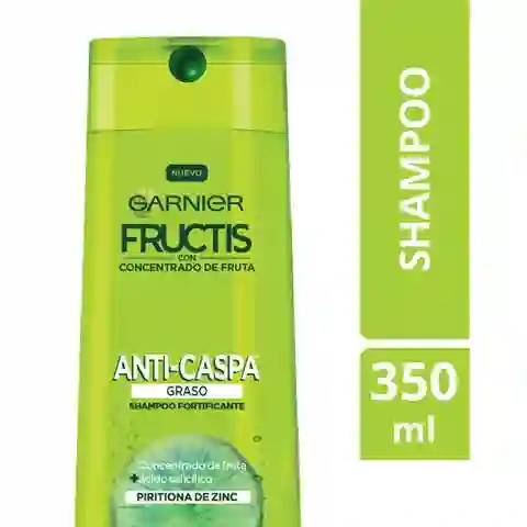 Garnier-Fructis Shampoo Fortificante Anti-Caspa Graso con Concentrado de Fruta