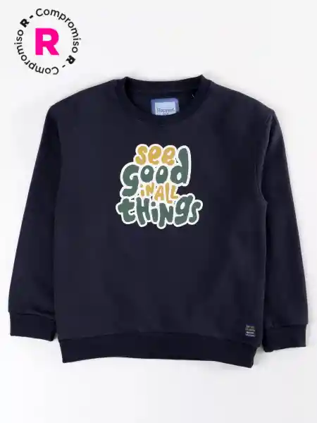 Harvest Polerón Frase Color Marino 10 V26