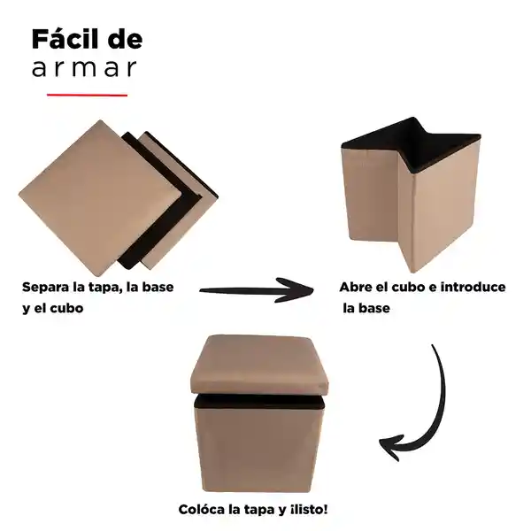 Miniso Taburete de Almacenamiento Cuadrado