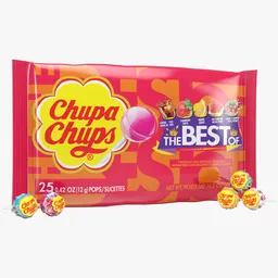 Chupa Chups chupetines sabor a fresa, Fresa-Nata, cola y limón 