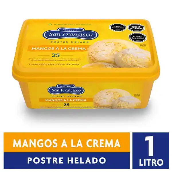 San Francisco Postre Helado Mangos a la Crema