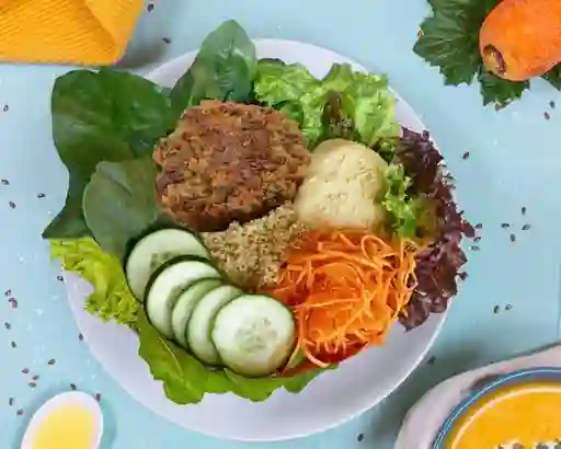 Bowl Hamburguesa de Lentejas Pimentón