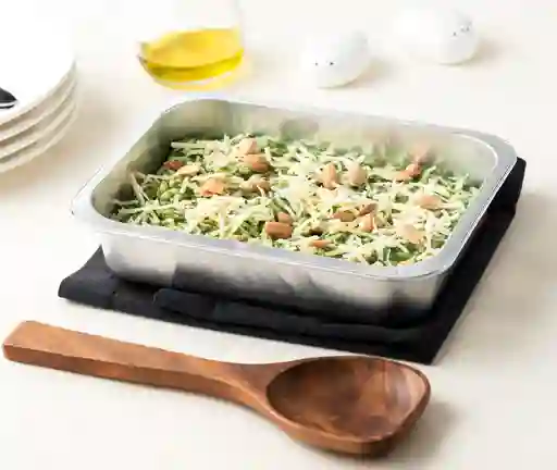 Pasta Orzo Al Pesto Con Almendras Tostadas Y Queso Parmesano