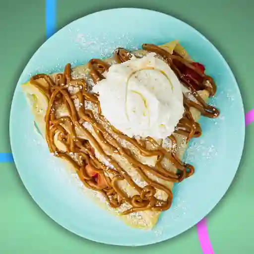 Crepe frutilla banana gelato