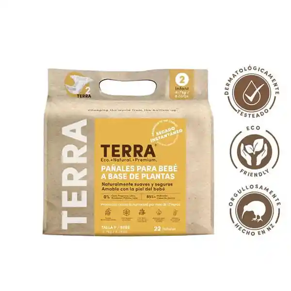 Terra Pañal Biodegradable Talla P TE102