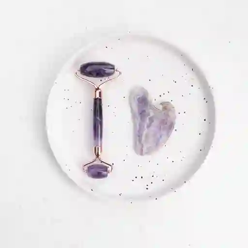 Austral Organics Set Facial Roller + Guasha Amatista