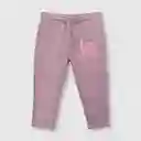 Pantalón de Bebé Niña de Buzo Estampado Morado Talla 36M Colloky