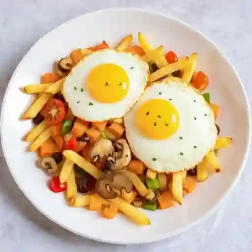 Chorrillanas Vegetariana Para 2 Personas