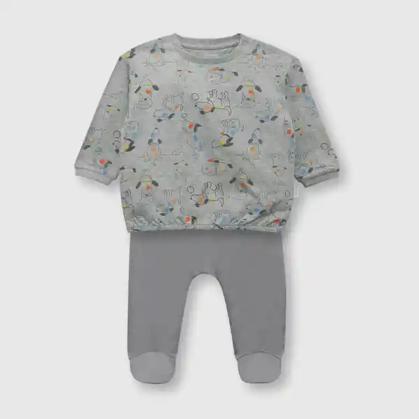 Clemente de Bebé Niño Perros Gris Melange Talla 3/6M Colloky