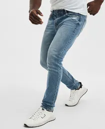 Jean Slim Taperedh Fash Celeste Talla 34 Guess