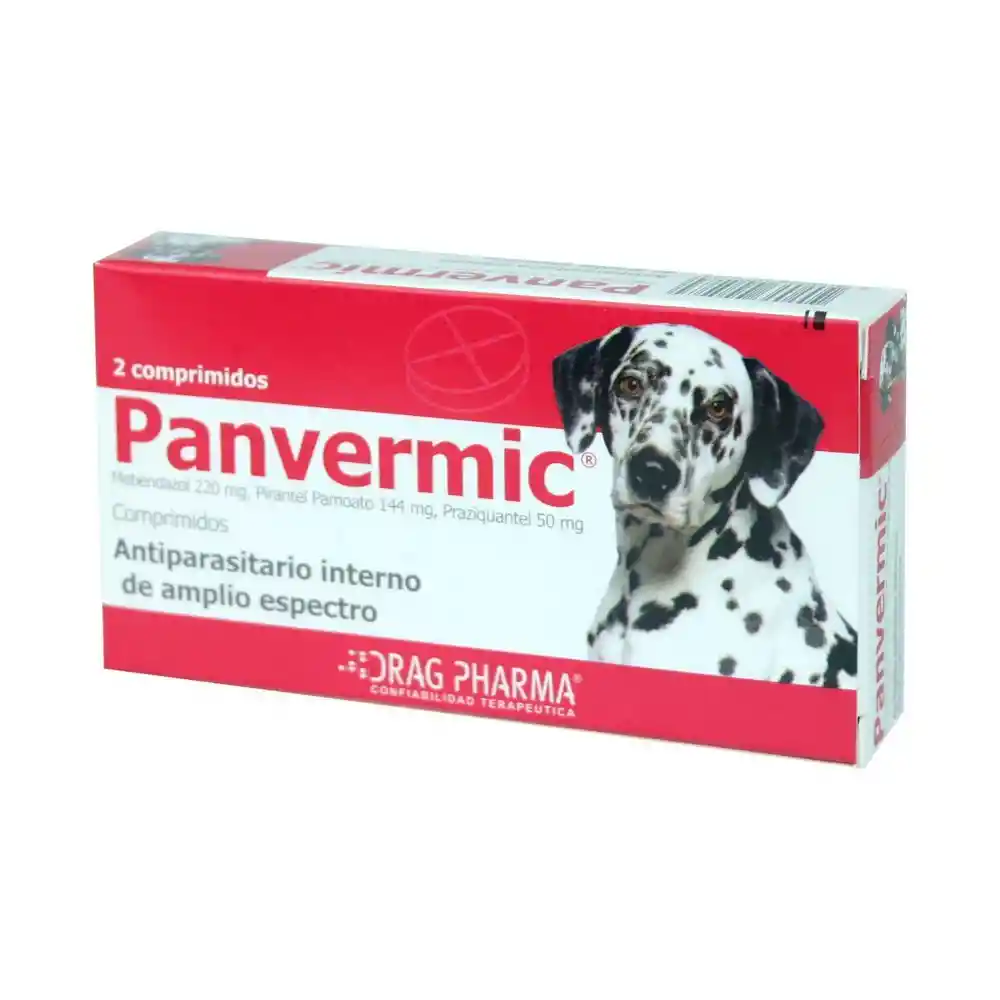 Panvermic Antiparasitario Interno de Amplio Espectro (220 mg/144 mg/50 mg) Comprimidos para Perros de Razas Grandes 