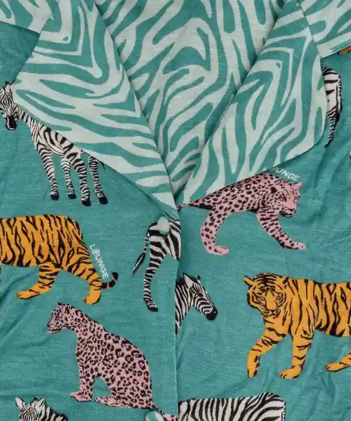 Pijama Dreamy Camisero Manga Larga Wild Safari Talla L Lounge