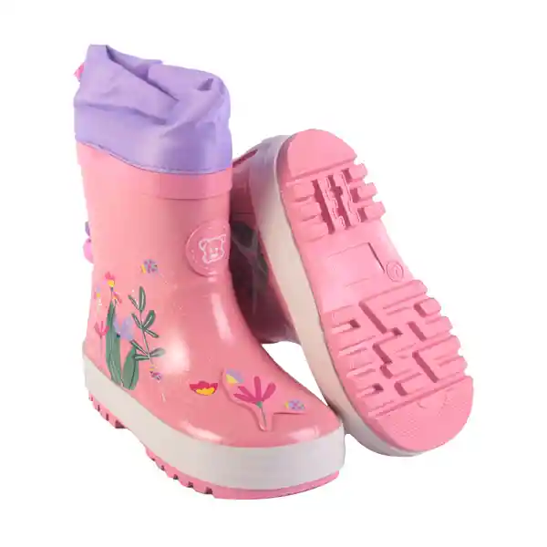 Botas de Agua Bebé Niña Rosado Talla 25 Pillin