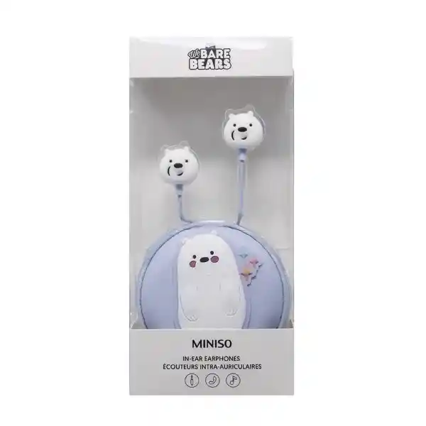 Miniso Audífonos Jack We Bare Bears Azul