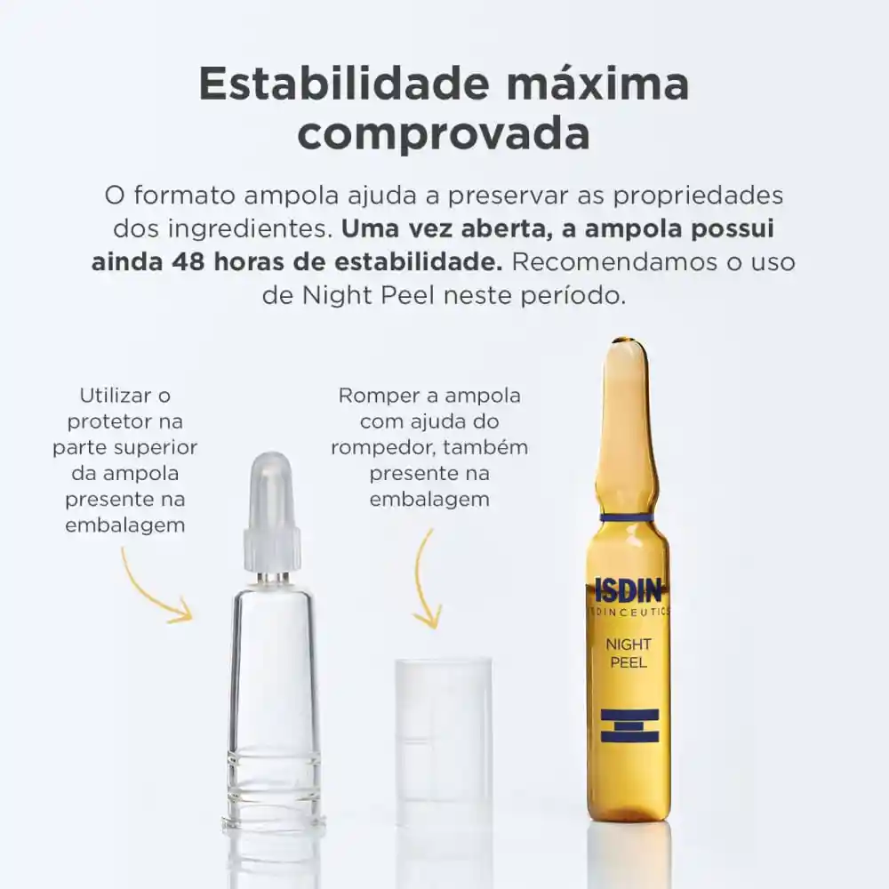 Isdinceutics Serum Facial Night Peel Exfoliante en Ampollas