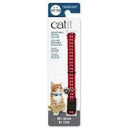 Catit Collar Ajustable Reflectante Rojo