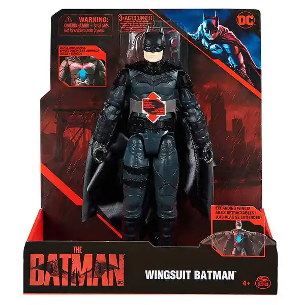 Dc The Btaman Figura Wingsuit Batman (luces-sonido Y Alas Extendibles) 6060523