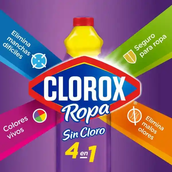 Quitamanchas Clorox Colores Vivos (Botella) 960 gr