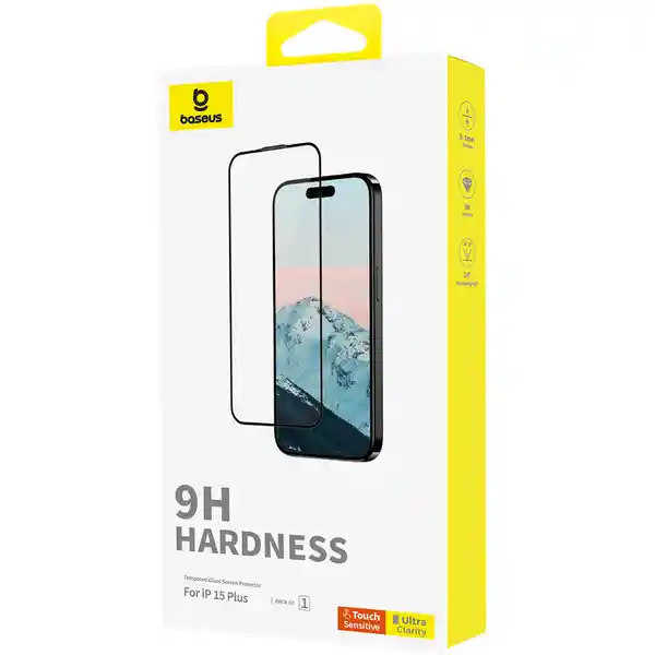 Baseus Lámina Protectora Vidrio iPhone 15 Plus Diamond Serie