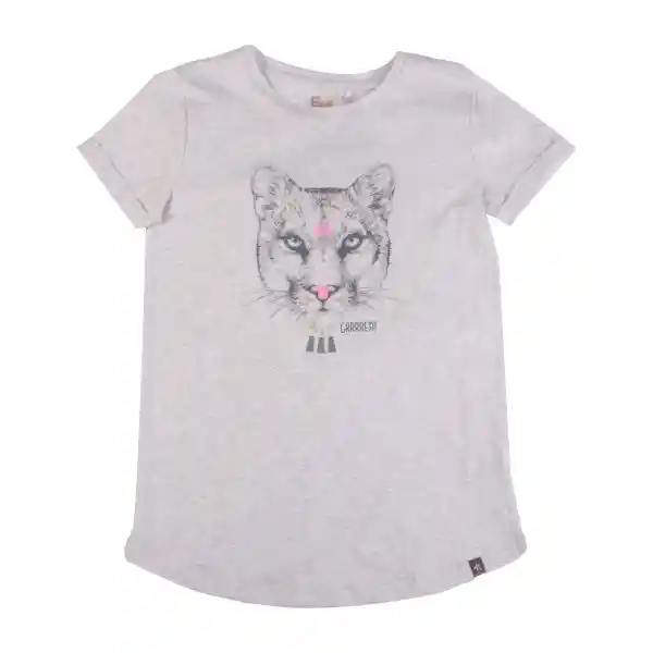 Polera Niña Gris claro Pillin 10 a