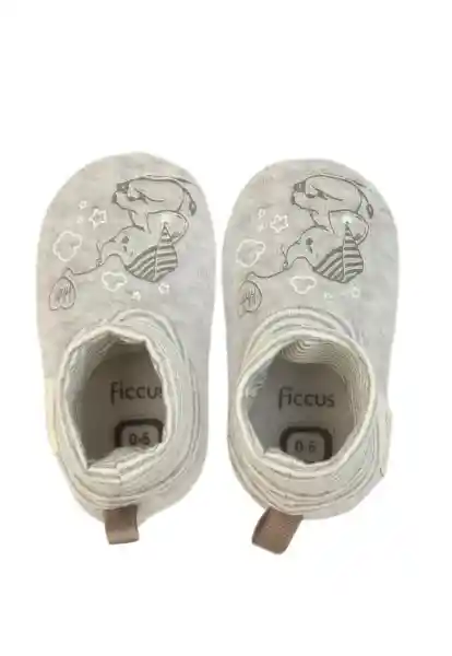 Botines Calcetín Plush Bb Soft Niño Gris 0 a 6 Meses 818 Ficcus